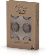 BERGNER BAKING LOVERS - Set Von 2 X 6 Cup Muffinformen - Kohlenstoffstahl Mit Ilag Essential, PFOA Frei, Leicht Zu Reinigen Formar och brickor för bakning Naty Shop