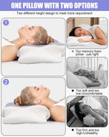 Nackkudde, sidostödskudde, kudde med memory foam, ortopedisk kudde, ergonomisk nackstödskudde för optimalt stöd Rygg- och magsidokudde (62 X 41 X 13 cm) Cervikala ortopediska kuddar Naty Shop