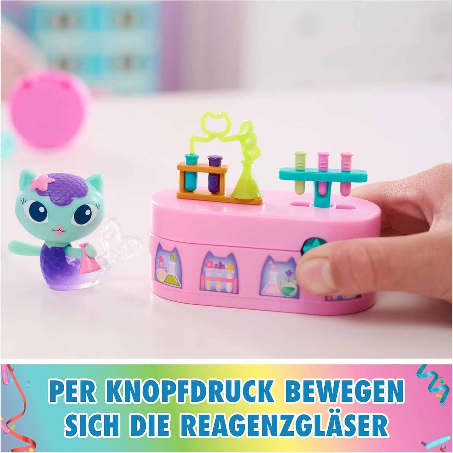 DREAMWORKS GABBY DOLLS HOUSE - Meerkätzchen Bobble Kitty Möbelpaket, kattfigur med dockskåpsmöbler och tillbehör, åldrar 3+