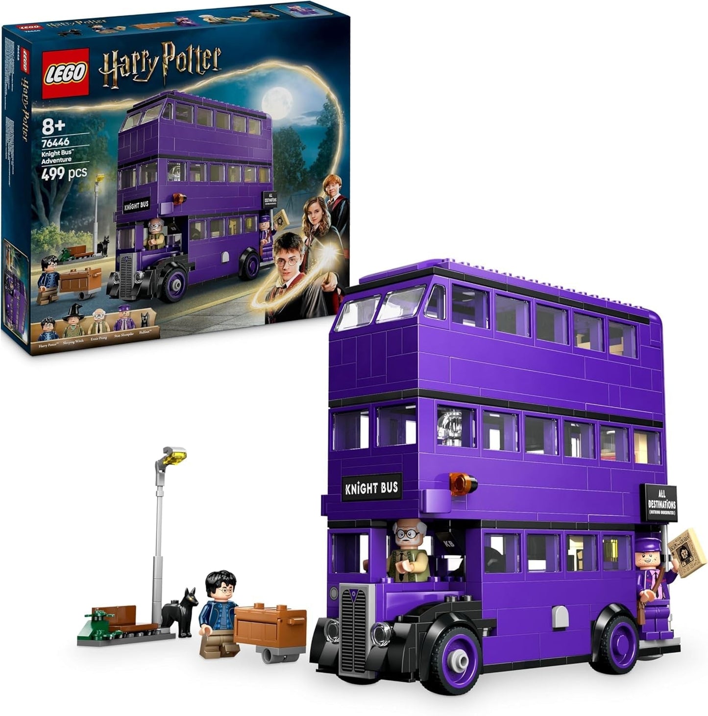 LEGO Harry Potter-äventyr med den resande riddaren Byggsats 5 minifigurer inklusive Ernie Prang, Stan Shunpike & Padfoot bussleksak för Wizarding World-fans Pojkar och flickor 8 år gamla 76446 Byggset Beuche den LEGO-Store Standardtitel
