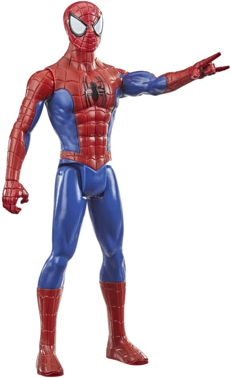 Marvel Titan Hero Series Spider-Man actionfigur 30 cm lång superhjälte med rörliga lemmar Kompatibel med andra Spider-Man-leksaker för barn 5+ actionfigurer Naty Shop Single Spider-Man