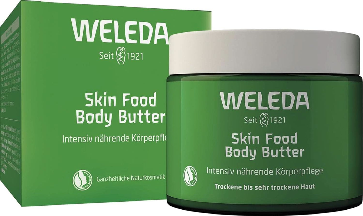 WELEDA Organic Skin Food Body Butter, Unisex kroppsvårdskräm för vård av torr och grov hud, 150 ml dusch och bad Naty Shop