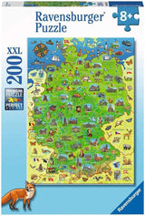 Ravensburger barnpussel - Färgkarta över Tyskland - 200-bitars pussel för åldrarna 8+ Pussel Naty Shop Standardtitel