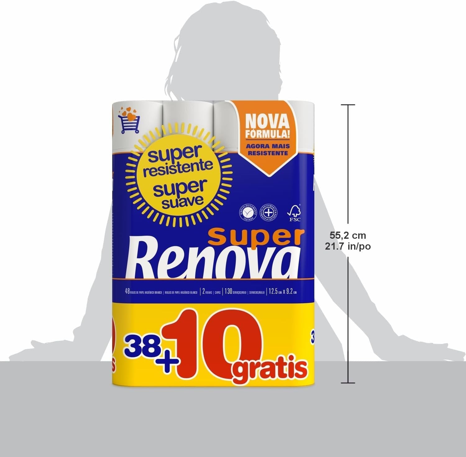 Toalettpapper Renova Super Prom - 48 rullar vita