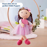 HABA Fairy Magic Doll Kläder - 2 delar set för 18 månader och uppåt dockor (30 cm) - Tyllklänning med vingar, blomma hårband ingår - 1306243001