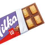 Milka LU – Alpin mjölkchoklad med knapriga LU-kex – 87g