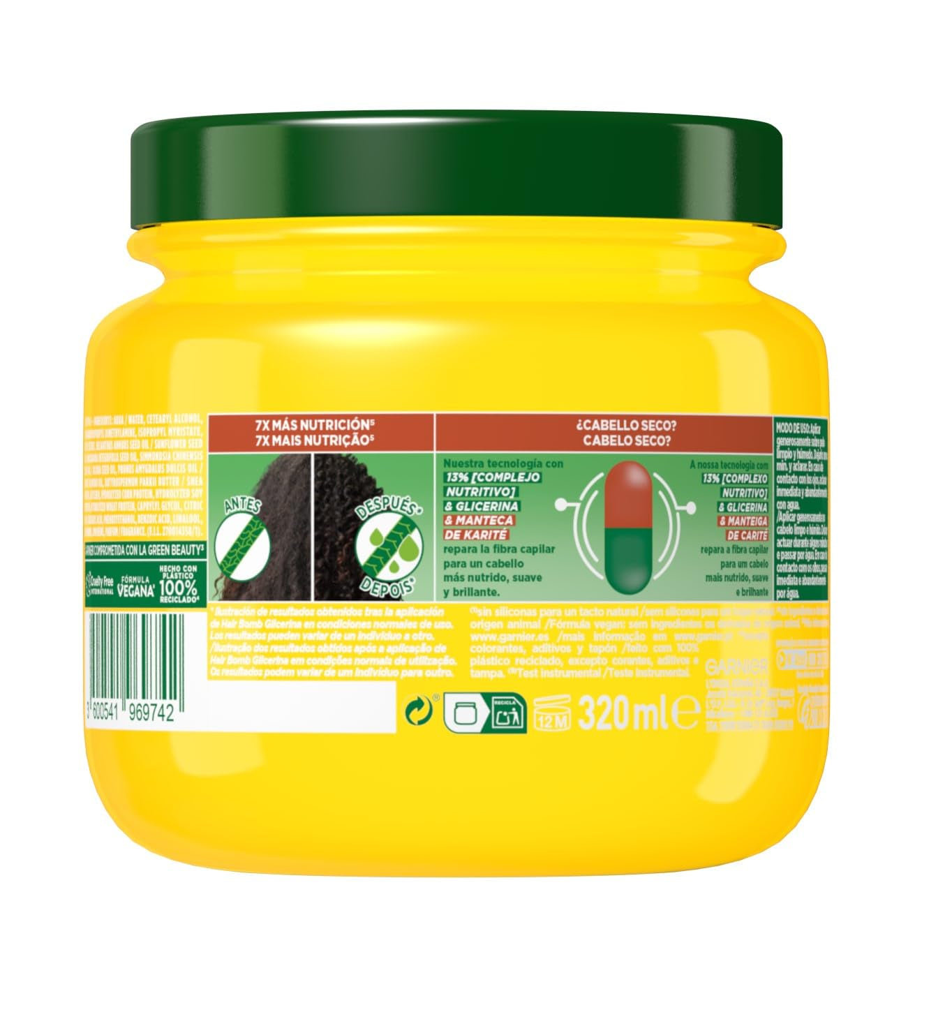 Garnier Fructis Shampoo Butter Mask Nutri Repair Butter 300 ml Hårmask Naty Shop