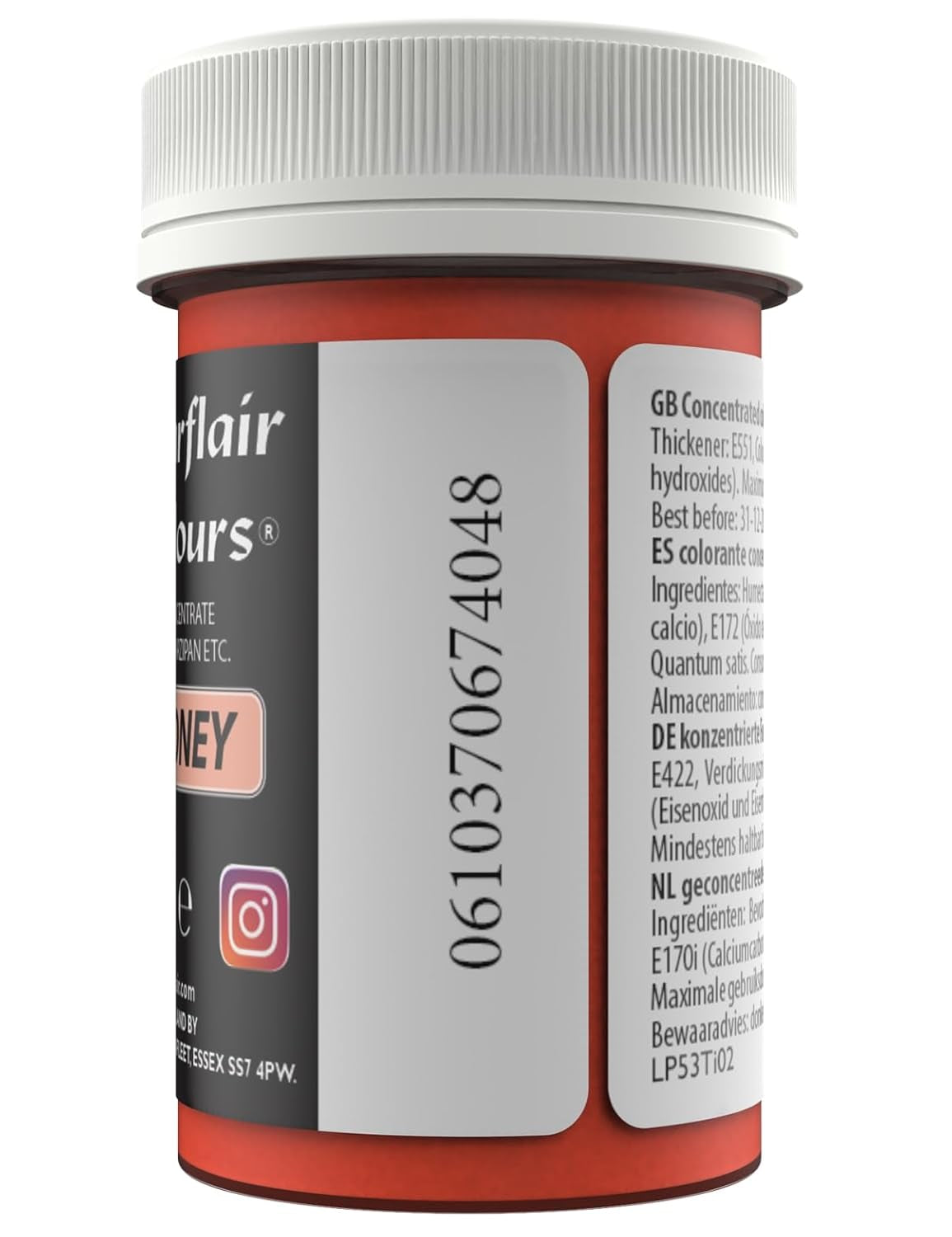 Sugarflair Pastell Pink Honey Food Coloring Paste - Högkoncentrerad för användning med smörkräm, sockerpasta, royal icing eller kakmixar, livfull matfärg - 25g