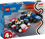 LEGO City F1 Williams Racing och Haas F1 Racing Cars - Formel 1-leksak med byggbara bilar och 2 racerförares minifigurer - Små presentidéer för pojkar och flickor från 4 år 60464 Byggset Beuche den LEGO-Store