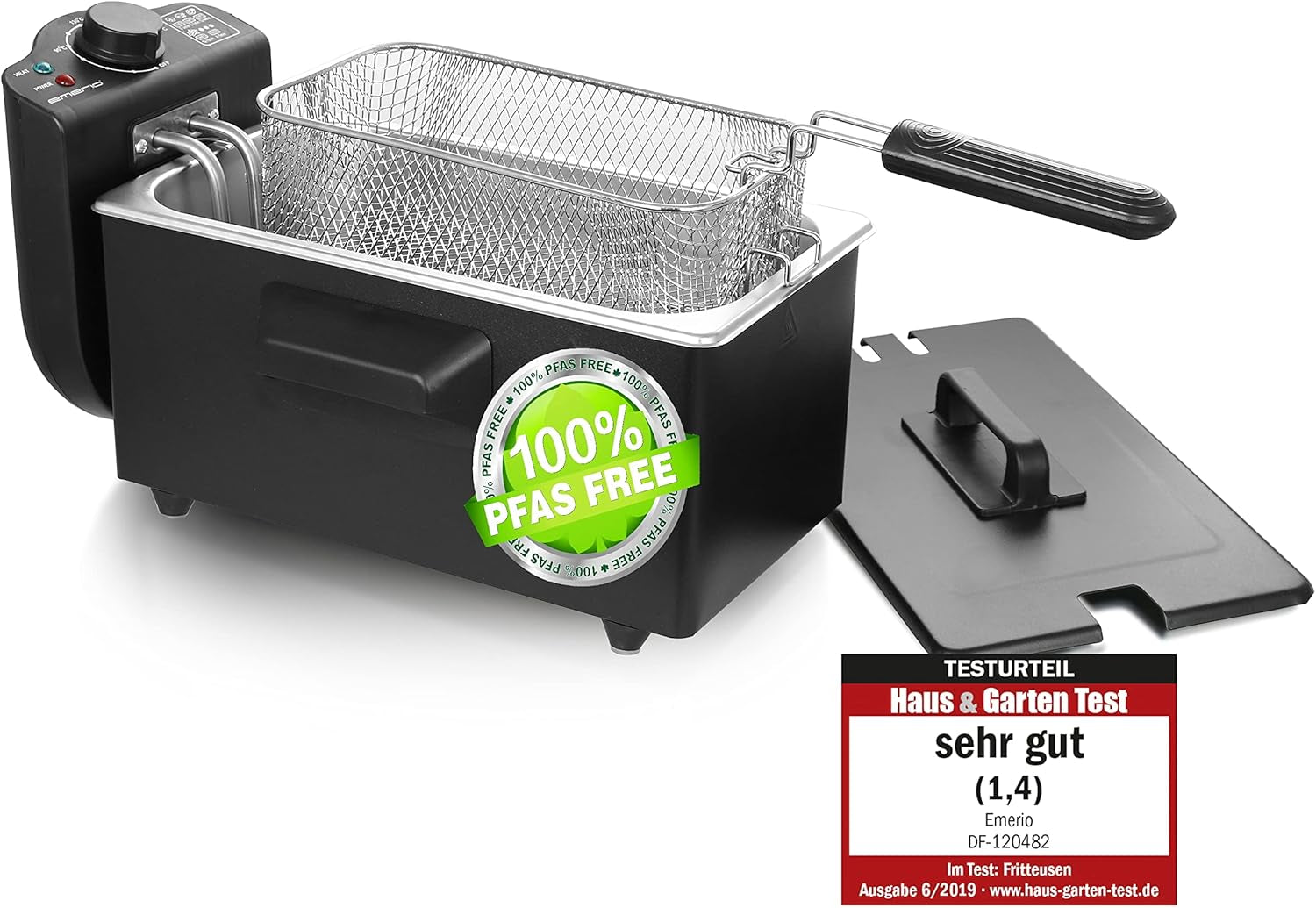 Emerio Oil Fryer 3.0L med Cold Zone Technology, 2000 W Hushållsapparater Naty Shop Svart