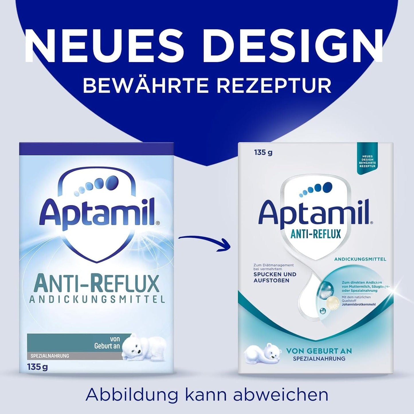 Aptamil Anti-Reflux - Komplett formel från födseln Kosthantering Kräkningar & uppstötningar Babymat Mjölkpulver 6 x 135g