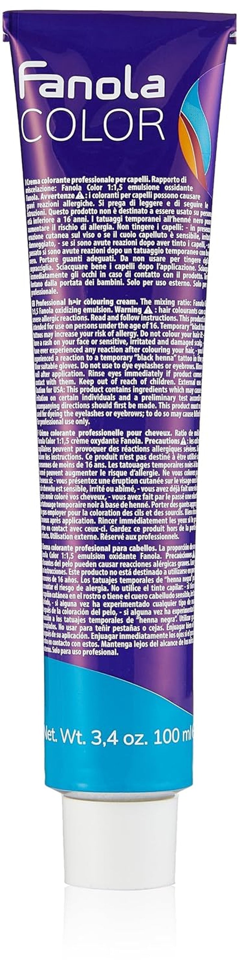 Fanola crema colore Färgkräm 7.0 Blond, 100 ml Hårfärgning Naty Shop 10.1 Platina askblond