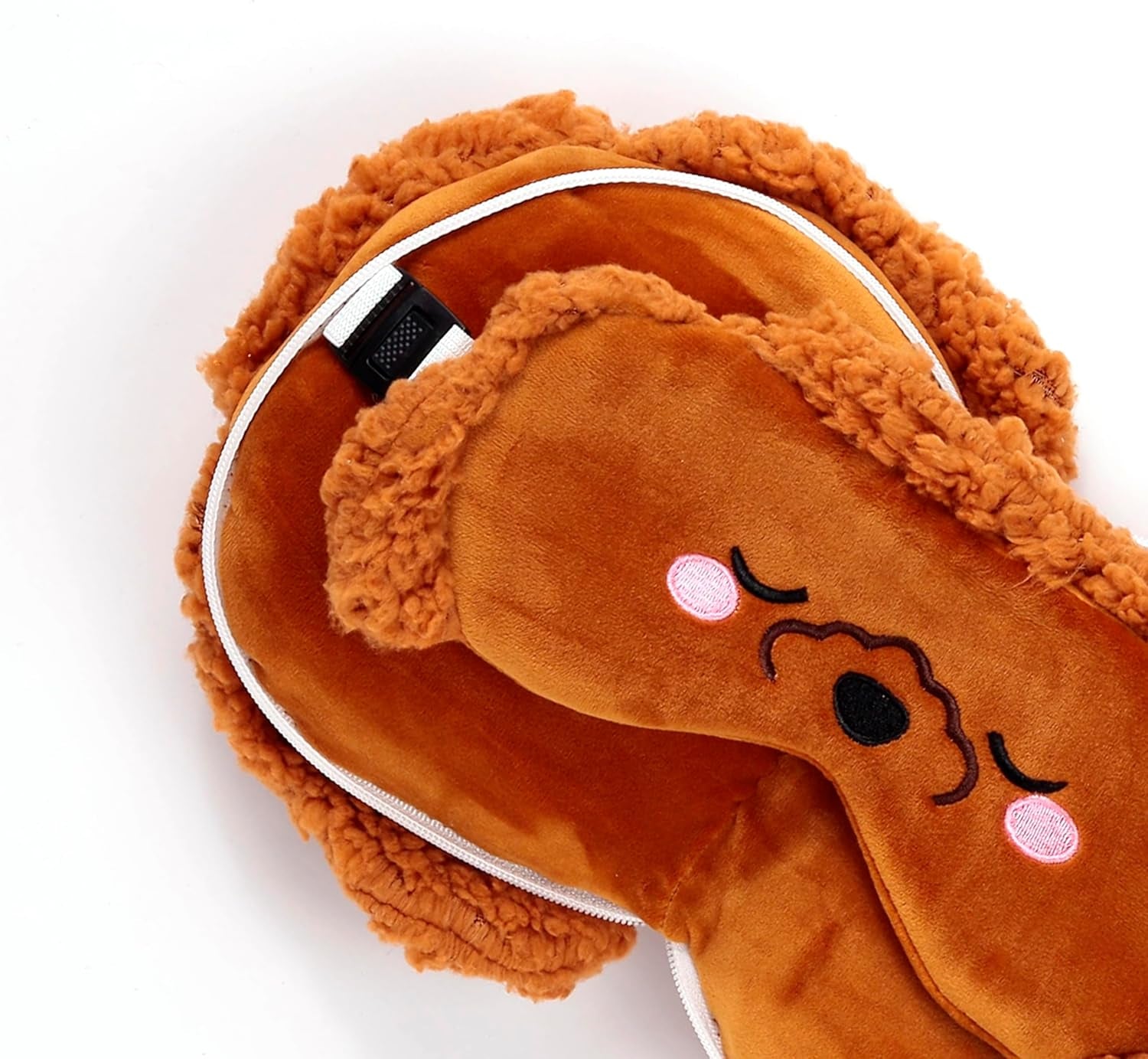 Puckator resekudde med Relaxeazzz ögonmask - Pudel Gigi - söta djur Resekuddar Naty Shop