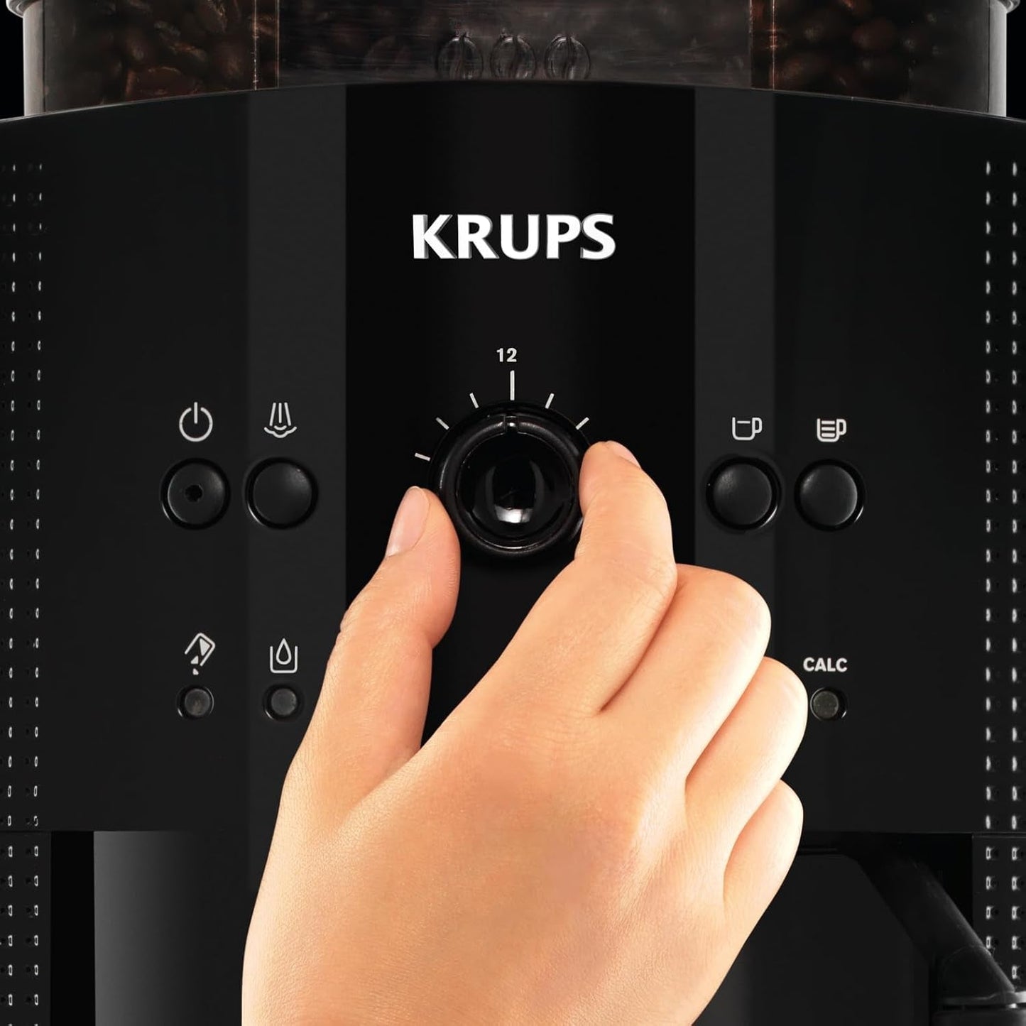 Krups Roma EA81M8 Espressomaskin 1,7 L, 3 temperaturinställningar, 3 malet kaffetexturer, svart