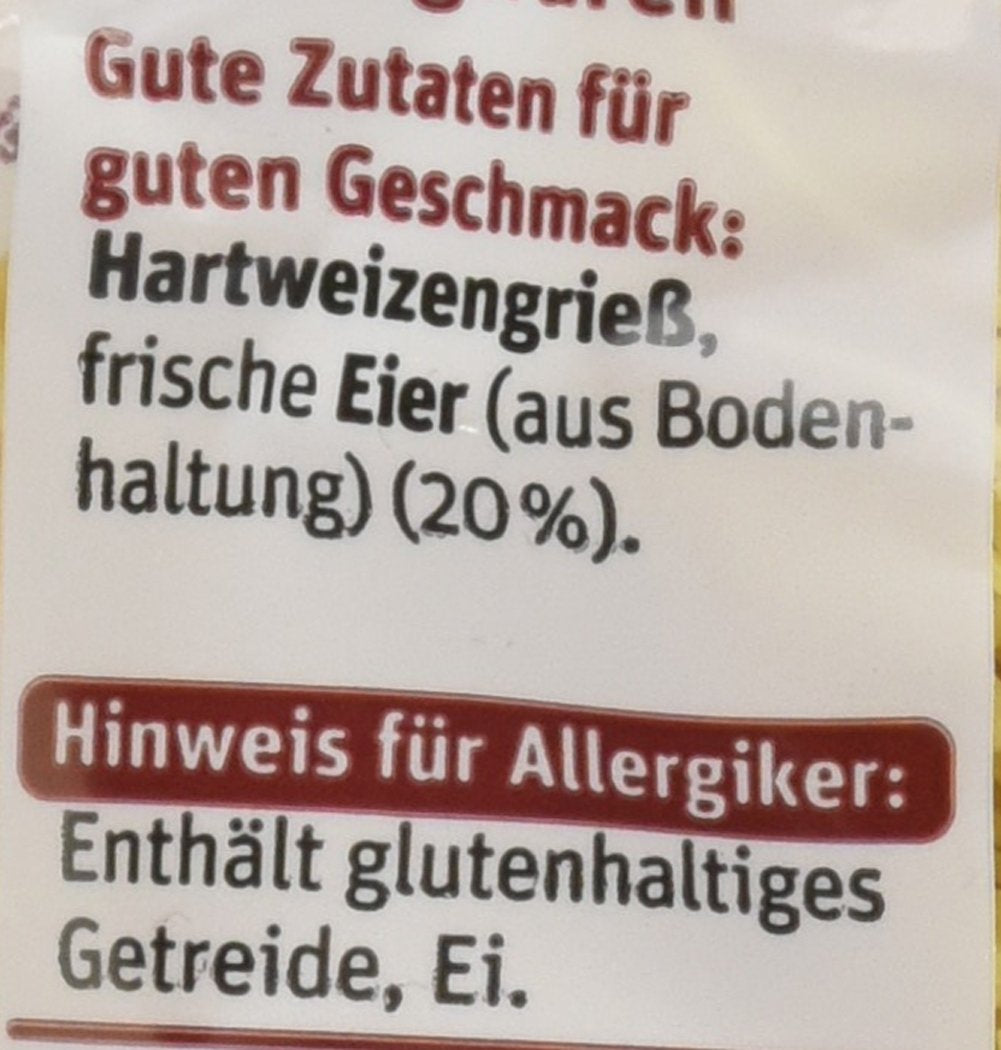 tegut... Äggnudlar Paket med 6 (6 x 250 g)
