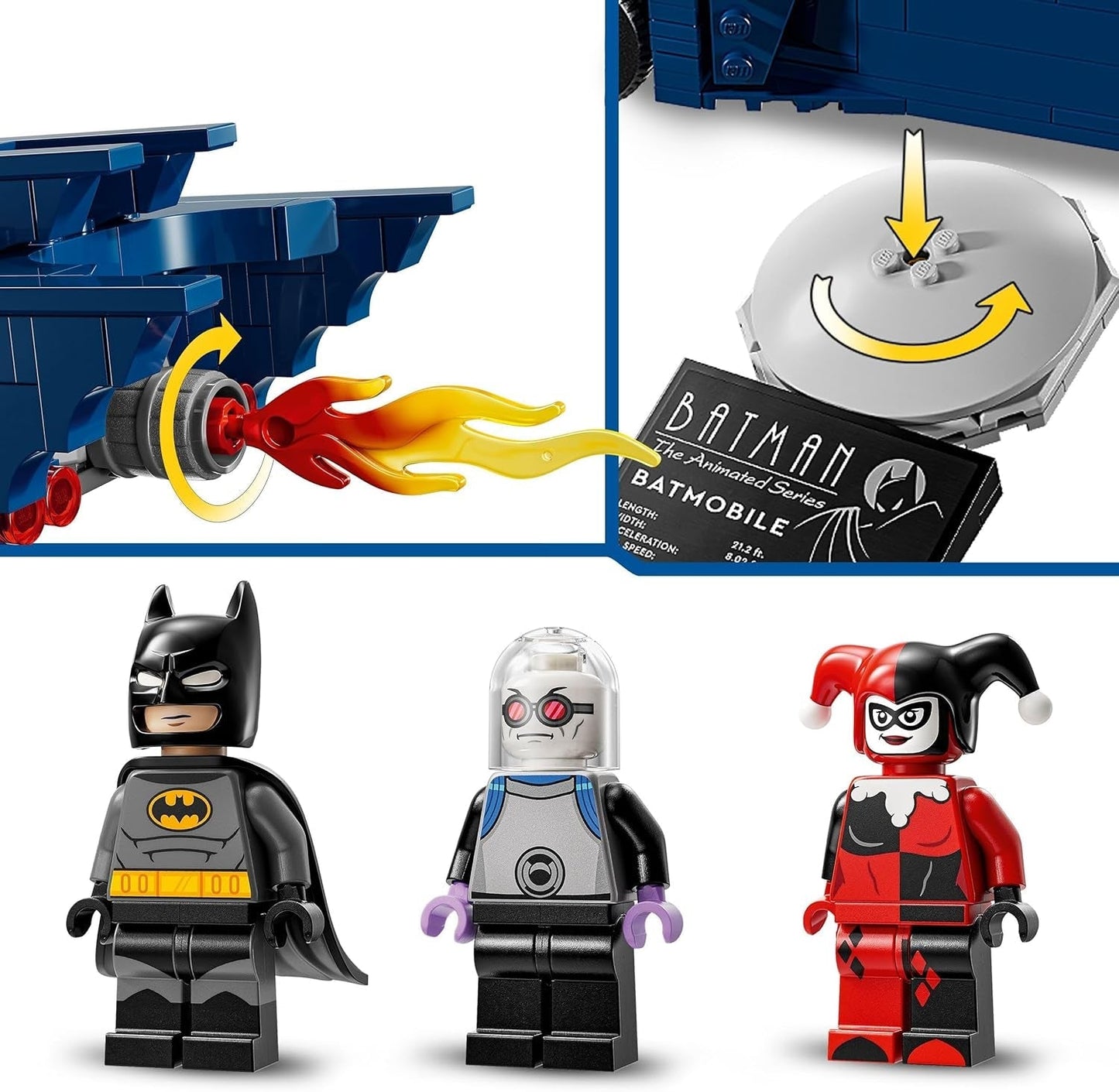 LEGO DC Batman: Batman in the Batmobile vs. Harley Quinn och Mr Freeze tecknad leksaksbil för barn Present för pojkar och flickor 8 år gamla 76274 Byggset Besuche den LEGO-Store