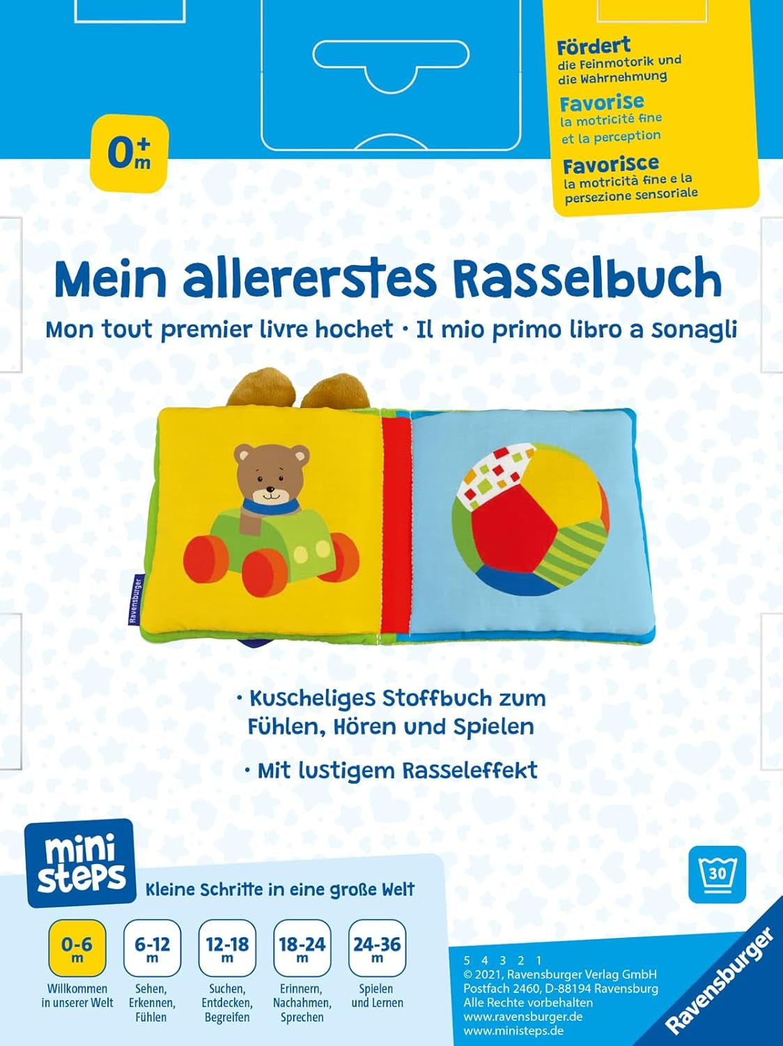 ministeps: Min första bok med skallror: Från 0 månader Jucarii Bebe Naty Shop