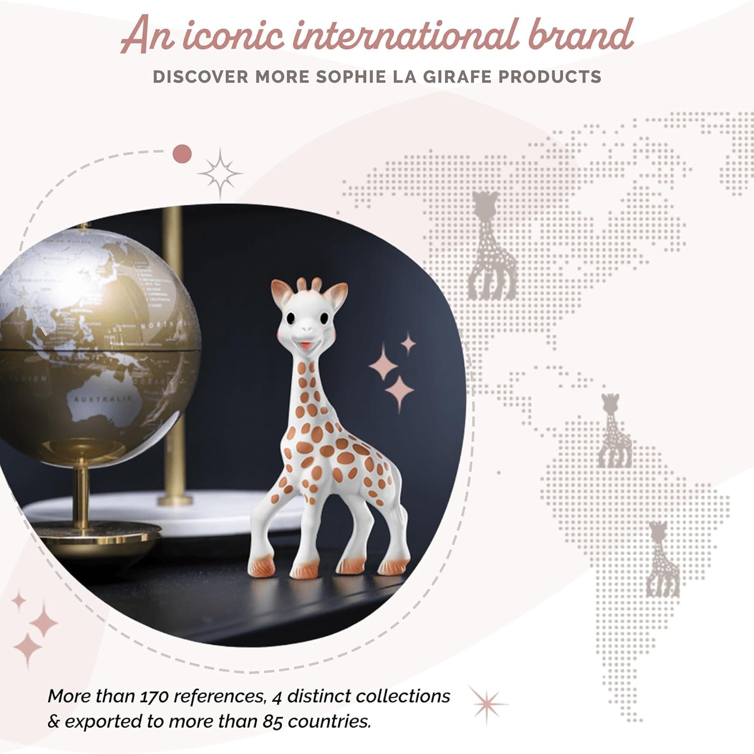Sophie the Giraffe - Presentförpackning för baby + bitring - 100 % naturgummi - Aktivitetsset för bebisar - Leksak för tidig inlärning