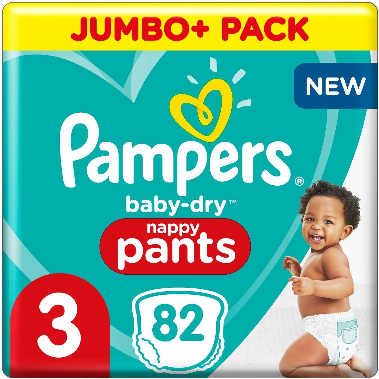 Blöjor Pampers 81657566 Baby-Dry Byxor, vit