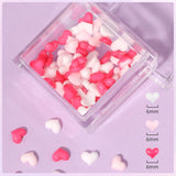Makartt Rhinestone Adhesive Gel - 15ml UV Nagellim Set med Rosa Nail Charms Heart Circle Nail Smycken och Nageldesign Tillbehör för Hemmanikyr Alla hjärtans dag present