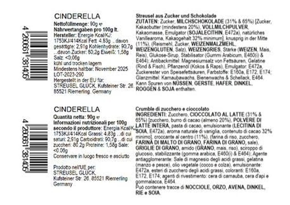 Strössel Cinderella, Christmas White Gold, 90 gram Naty Shop