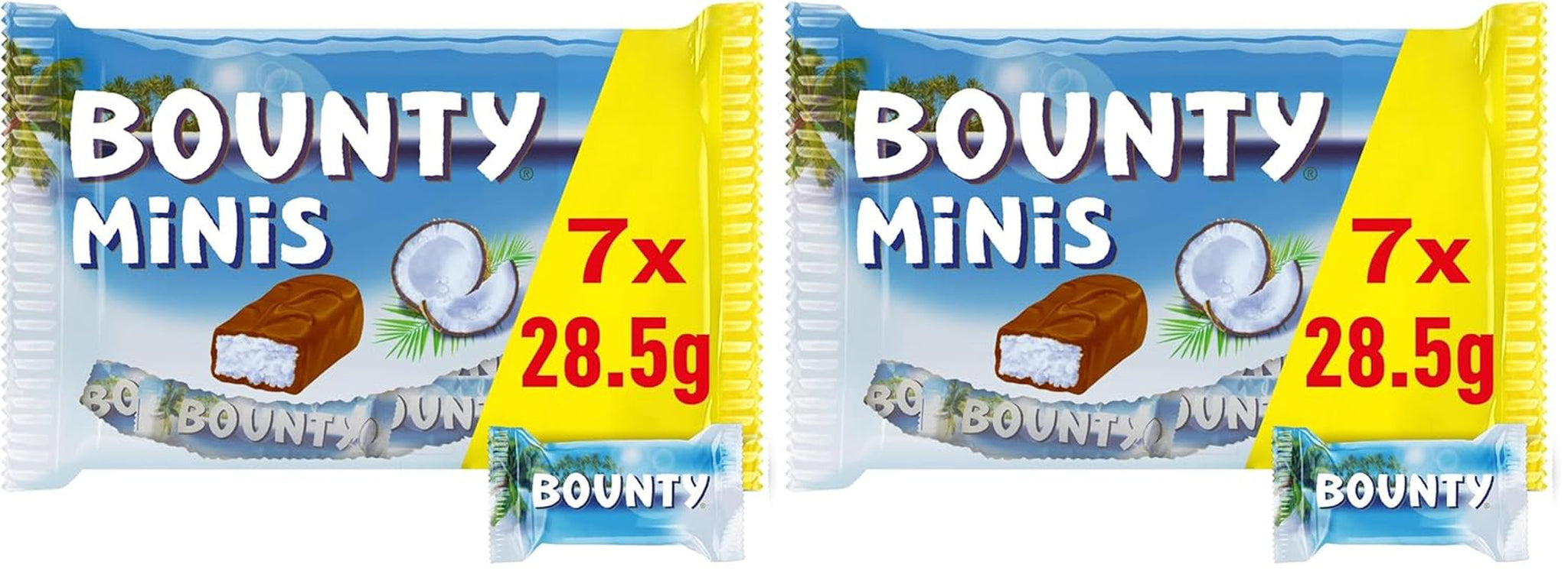 Bounty Minis Choklad Bulk Pack, Fine Coconut Mini Chokladkakor, 227 g, Choklad presentidé, Choklad Bulk Pack