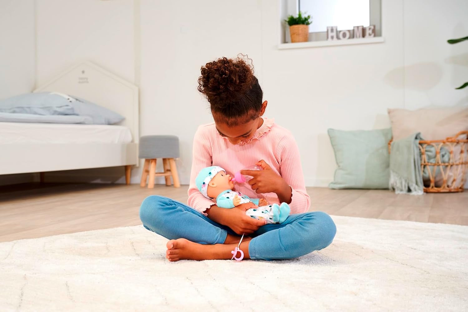 30 cm nyfödd vinylelefantbabydocka med dricks- och vattningsfunktion, flaska och napp, 2 år och uppåt