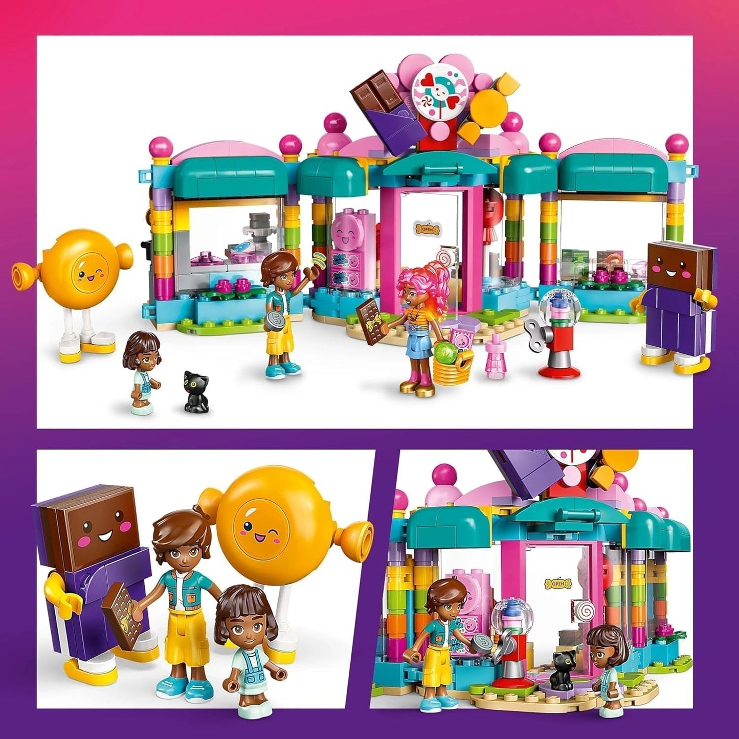 LEGO Friends Heartlake City Shop Lekset för tjejer 6+ Rollspel med 2 minidockor, mikrodocka och kattleksak 42649 Byggset Besuche den LEGO-Store