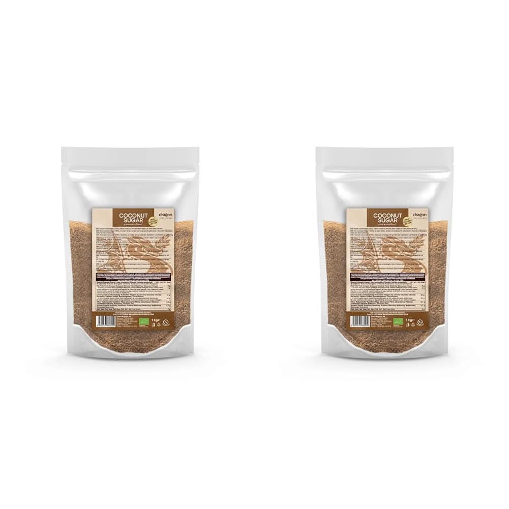 Kokossocker-100 % ekologiskt, oraffinerat, 1 kg sötningsmedel Naty Shop 2 x 1 kg