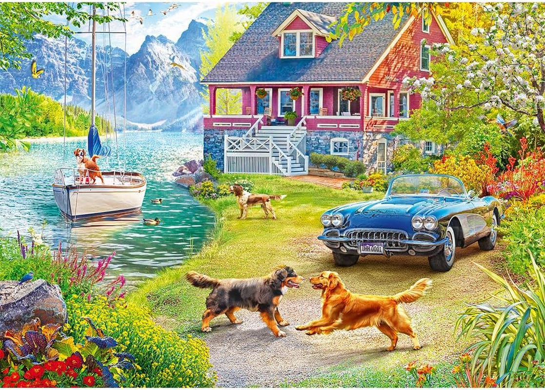 Trefl - 2In1 Puzzle: Summer Relaxation - 2 X 500 bitar - Set med två pussel, gör det själv, kreativ underhållning, för vuxna och barn 10+ pussel Naty Shop