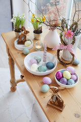 Heitmann Egg Dye Natural Dye Set, 3 Egg Dye Pulver (gult, lila, gråblått), Gräspapper klistermärke