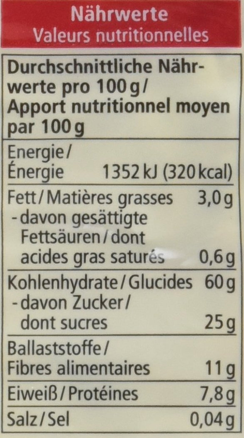 Müsli med ekologiska frukter, 750g