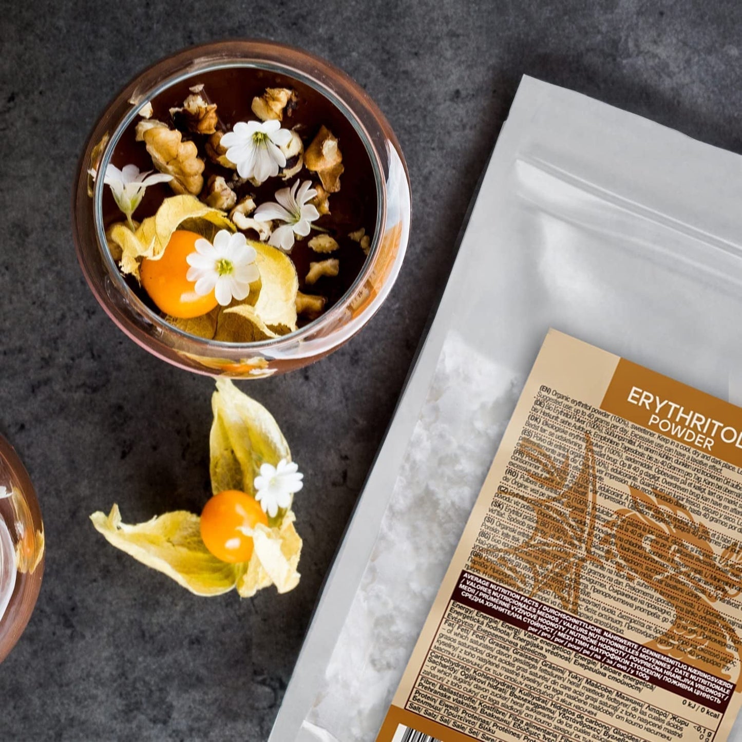 Bio Erythrit - Pulver, 100 % Bio, Vegan, Null Kalorien-1 kg sötningsmedel Naty Shop