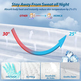 HOMCA nackkudde Memory Foam ortopedisk kudde 2 i 1 nackstödskudde med 3D kylfodral Ergonomisk sovkudde för rygg, sida och magsömmar Grå 60X13/11X40cm Cervikala ortopediska kuddar Naty Shop
