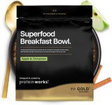 Protein fungerar | Superfood Frukost - GULD Innovation, prisbelönt spannmål, proteinmüsli, näringsrik med spannmål, frön och havre, fiberrik, äpple och kanel, 10 portioner, 600 g