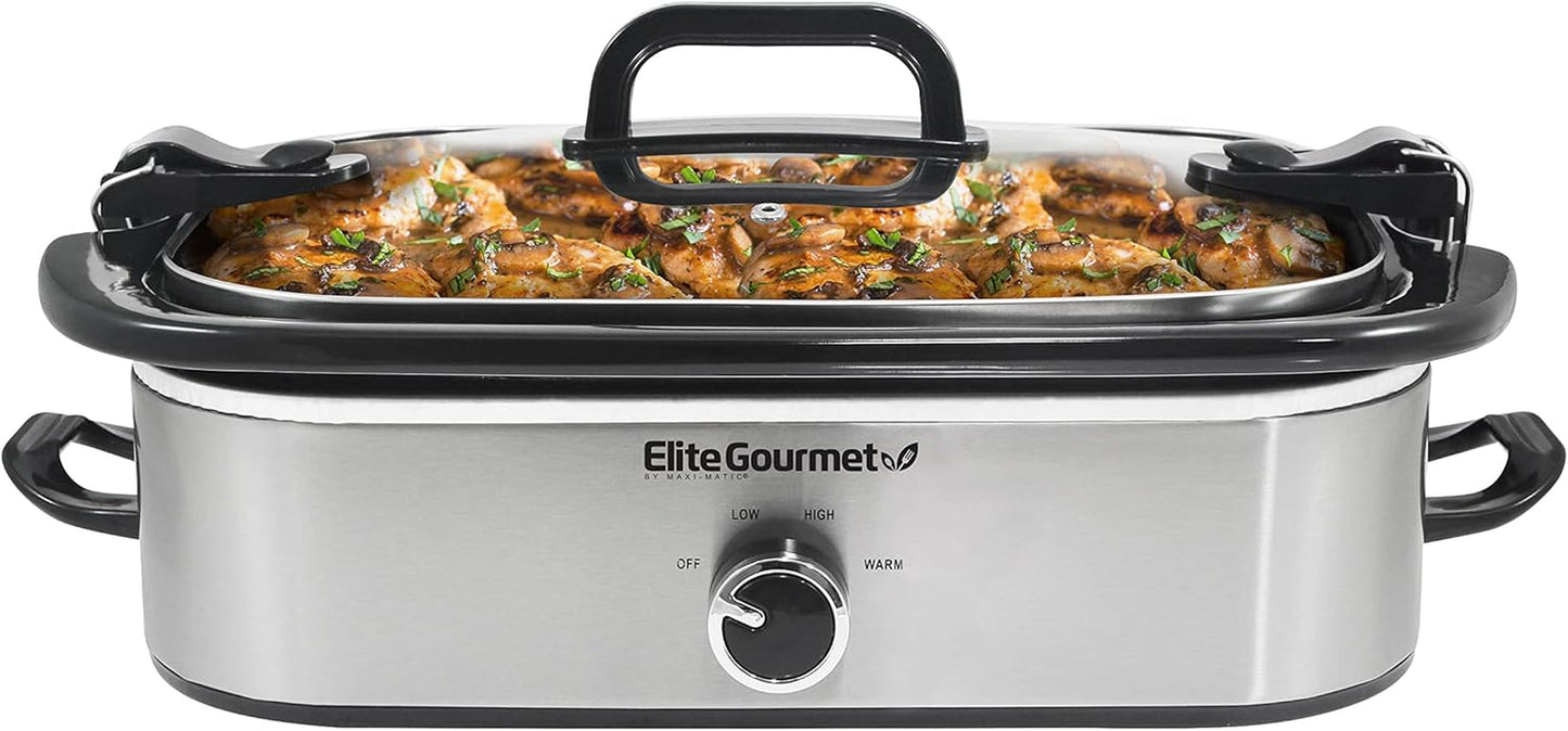 MST-5240SS Slow Cooker, 3,3 liter, Slow Cooker i rostfritt stål Naty Shop