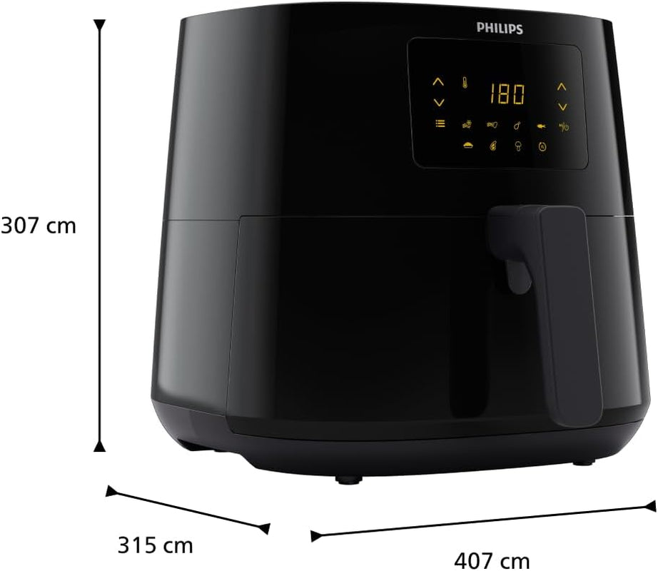 Philips 3000Er Airfryer XL - Rapid Air-teknik, stekning med upp till 90 % mindre fett, kapacitet 1,2 kg, 6,2 liter, pekskärm Vitvaror Naty Shop