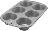 Wilton 445291 445291 Jumbo muffinsform, non-stick beläggning, 6 hål, 4,5 X 22,2 X 34,2 cm, stål Bakformar och plåtar Naty Shop
