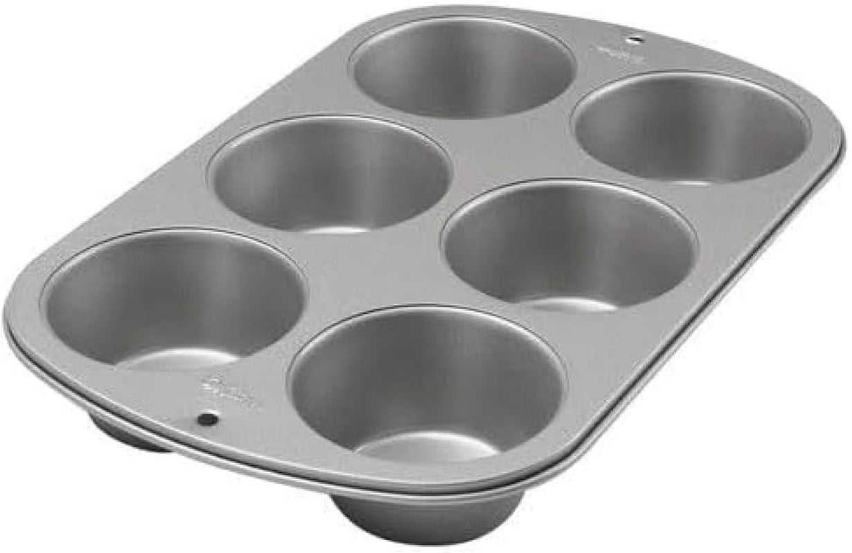 Wilton 445291 445291 Jumbo muffinsform, non-stick beläggning, 6 hål, 4,5 X 22,2 X 34,2 cm, stål Bakformar och plåtar Naty Shop