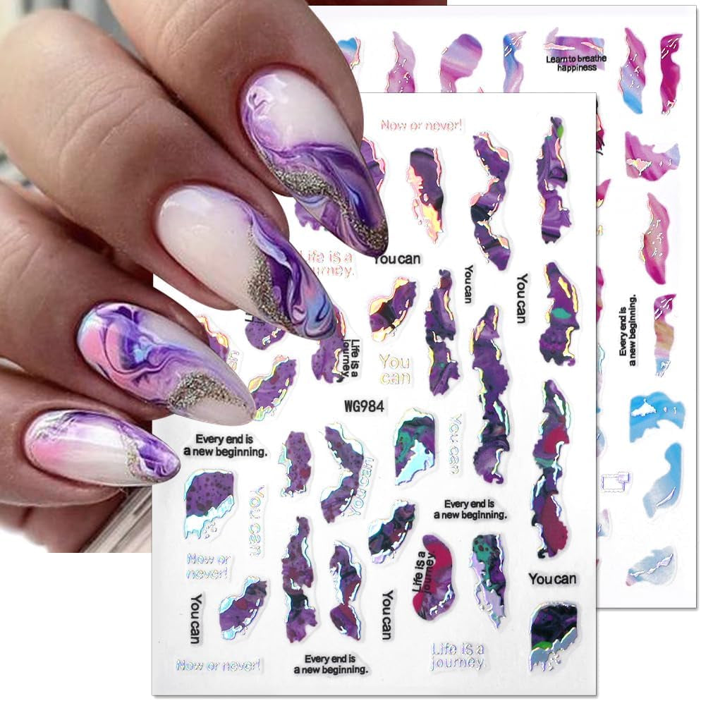 6 färger marmor nagelklistermärken bronzer silver självhäftande klistermärken bloom marmor nagel klistermärken 3D marmor nagel klistermärken design tillbehör nagel konst klistermärken nagel klistermärken set nagel folie