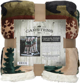 CARSTENS, INC. Wrangler Ultra Premium Sängfilt, Super Mjuk, Sherpa Fleece, Överdimensionerad, 137,2 X 172,7 Cm, Southwest Horizon sängar och filtar Carstens, Inc. Cascade Ridge