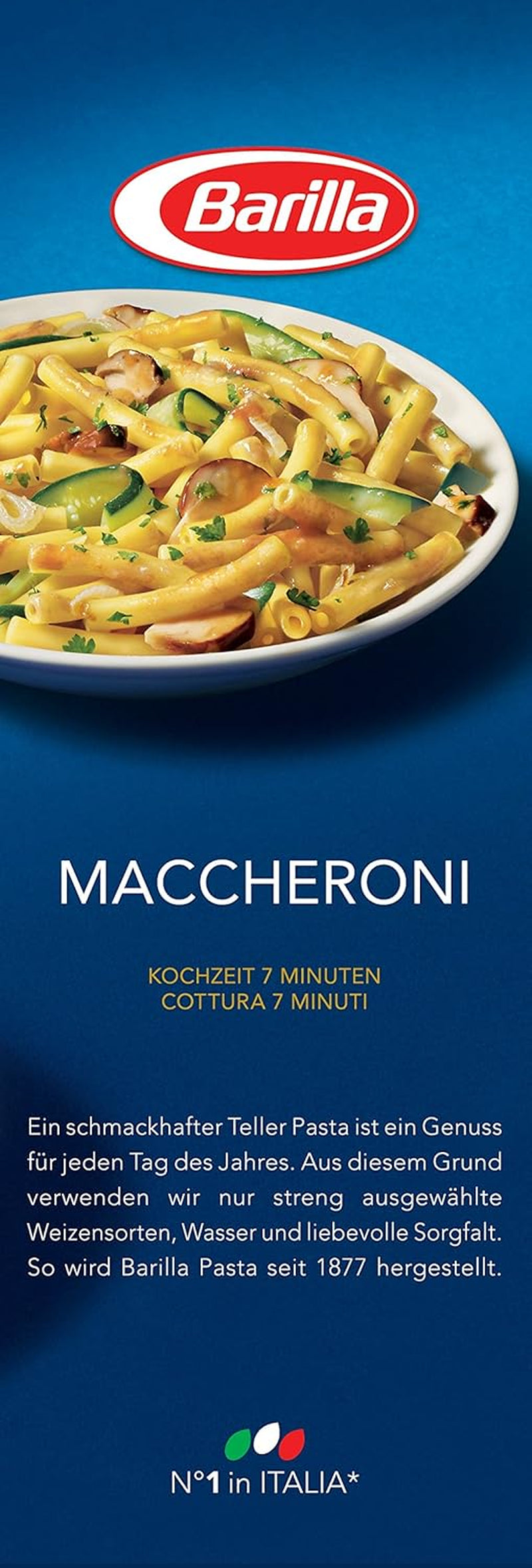 Barilla durumvete pasta Maccheroni n. 44 – Förpackning med 1 (1x1 kg)