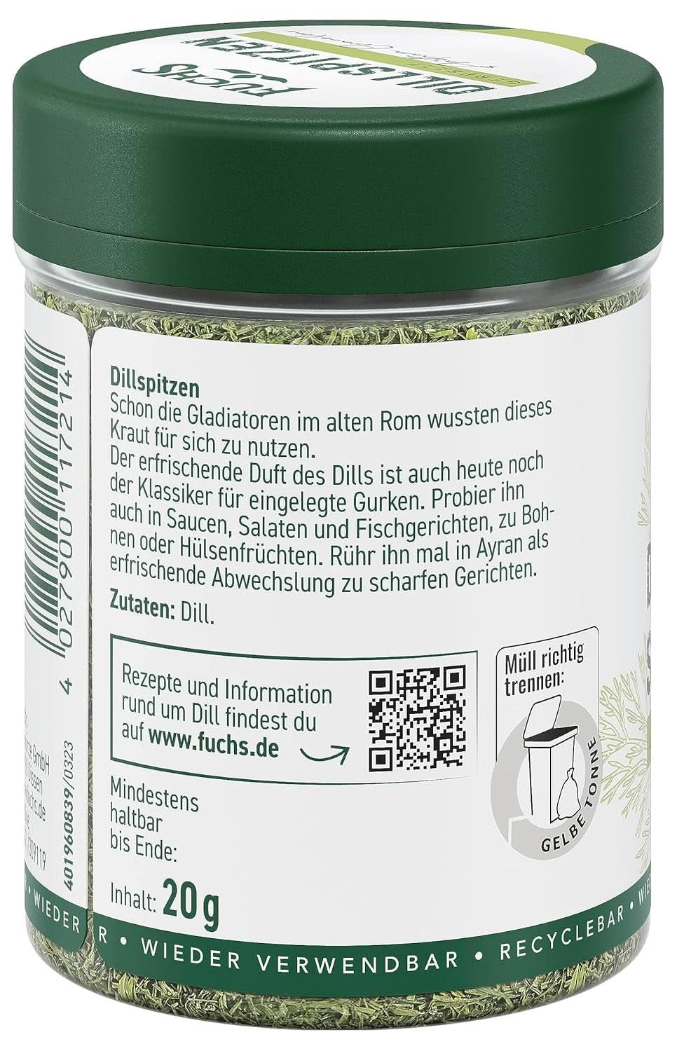 Fuchs hackad dill, 20 gram Condimente Naty Shop