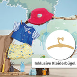 Babyfödd teddyfiskarkostym med fiskespö för 43 cm dockor och nallebjörn, 835982 Zapf Creation