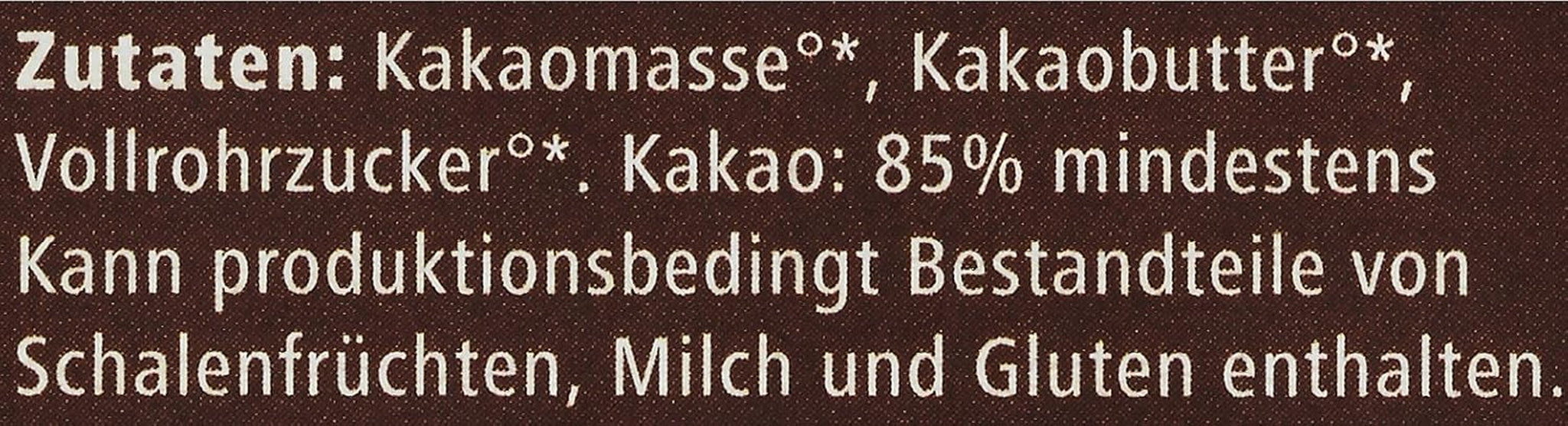 Bitter Grand Noir ekologisk, 85%, 100g
