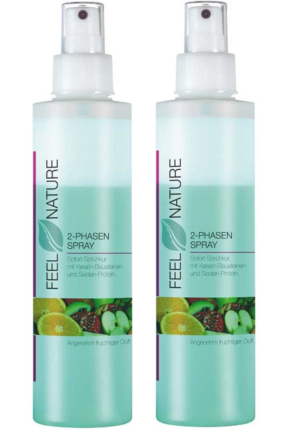 Set med 2: Feel Nature 2 Phase Care Spray 2 x 200 ml Detangling produkter Naty Shop Standardtitel