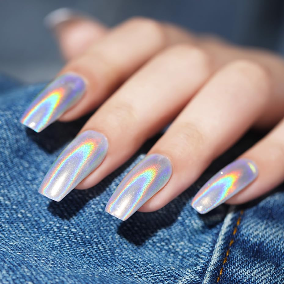 Chrome Nail Powder Aurora Ice Shimmer Chrome Pigment Powder 4ST Chrome Powder Nägel Nail Art Nageldesign
