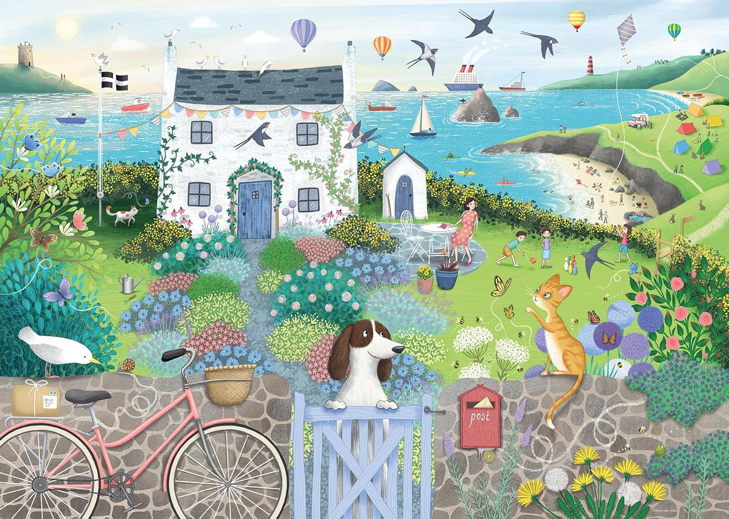 Ravensburger Puzzle 12001104 - Coastal Cottage- pussel 1000 bitar för vuxna och barn över 14 Pussel Naty Shop Ny design