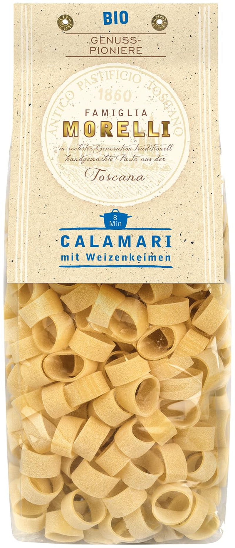 BioGourmet Pappardelle med vetegroddar - Ekologisk bred pasta för grytor och såser - med extra näringsämnen | 500 g ekologiskt och veganskt