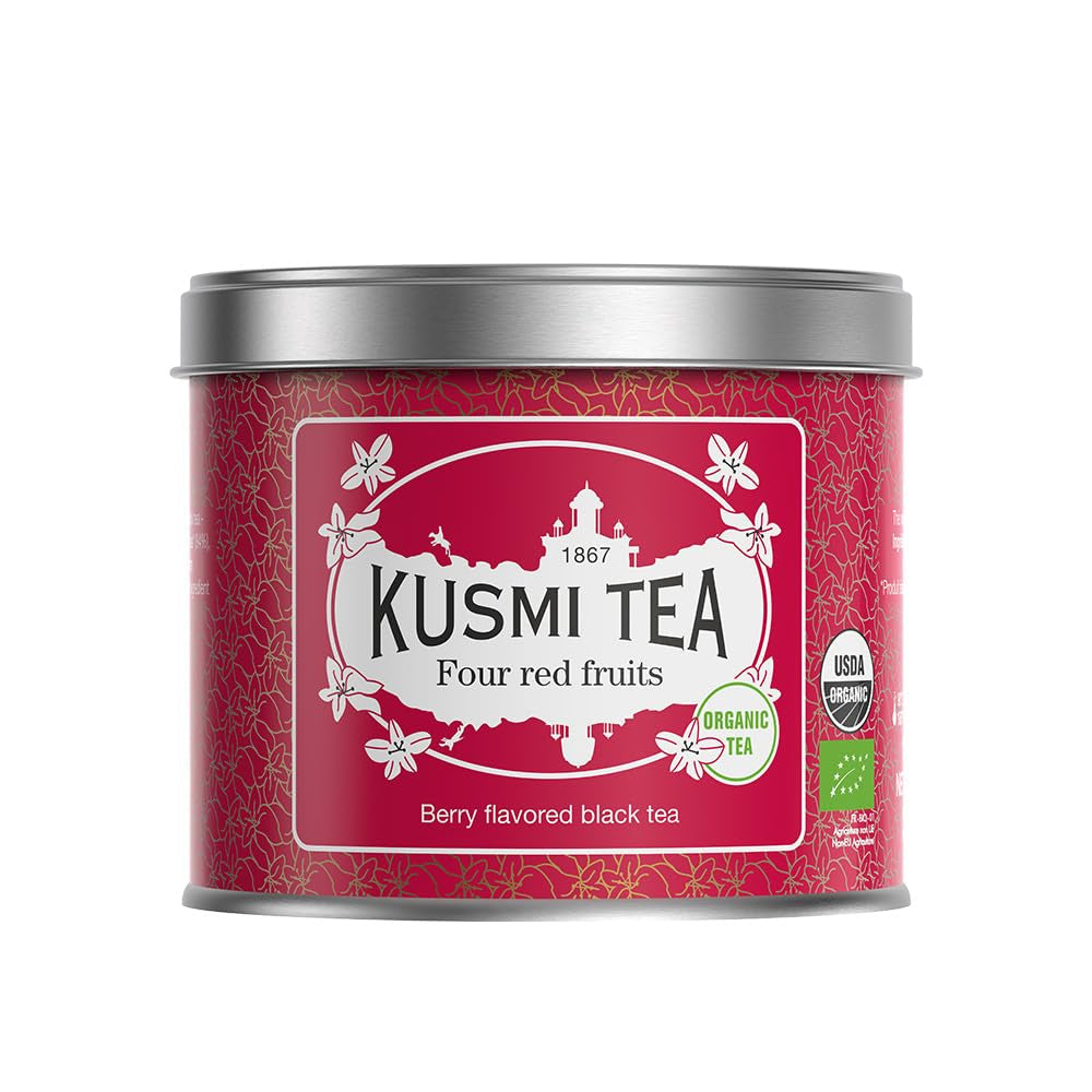 Kusmi Tea - Earl Grey Intense - Ekologiskt Earl Grey svart te med stark bergamott och kryddig citron - löst te - 100g metalllåda - Antal för ca 50 koppar